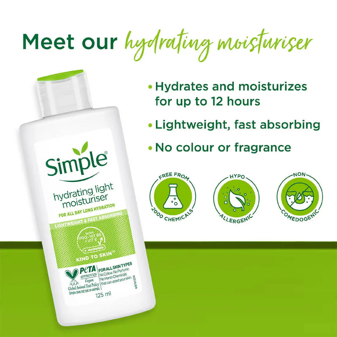 Simple Kind To Skin Hydrating Light Moisturiser - 125 ml