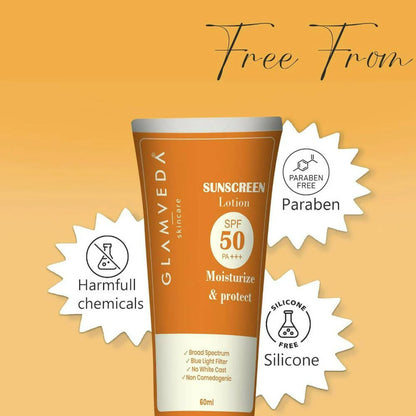 Glamveda Hybrid Sunscreen Lotion Spf 50 Pa+++ - 60 ml