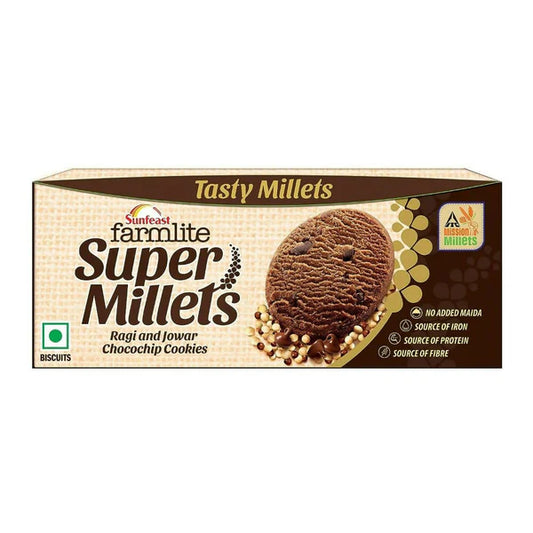 Sunfeast Farmlite Super Millets Chocochip Cookies - 75 gm
