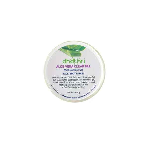 Dhathri Aloe Vera Clear Gel For Face & Hair - 100 ml