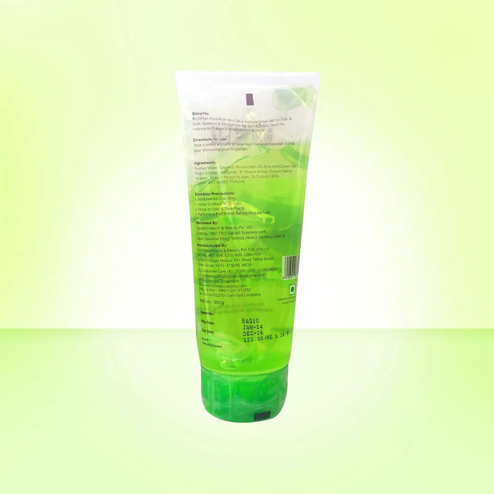 Richfeel Pure Aloe Vera Gel For Face Skin & Hair - 100 ml