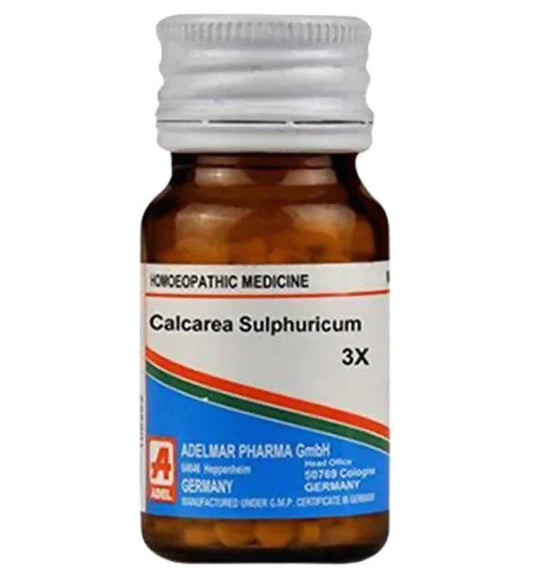 Adel Homeopathy Calcarea Sulphuricum Biochemic Tablets -3X - 20 gm