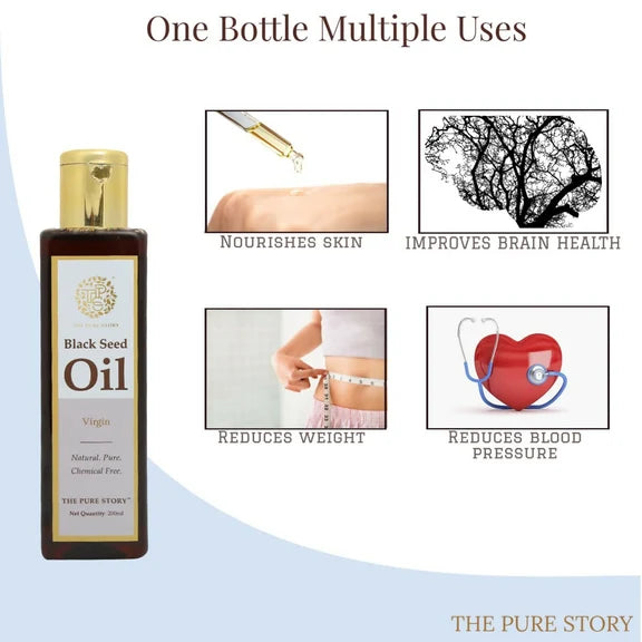 The Pure Story Black Seed Hair Oil - Pure And Natural - 100 ml