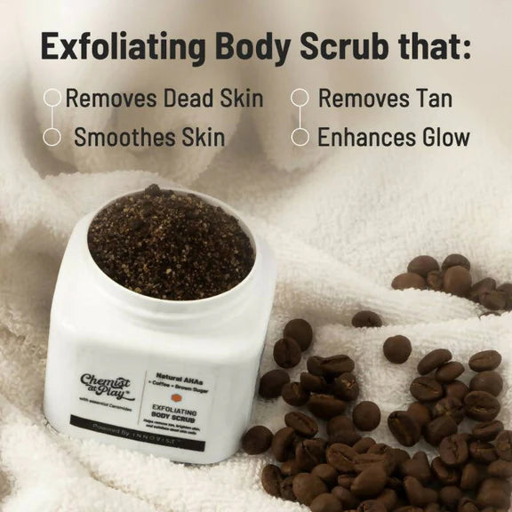 Chemist At Play Exfoliating Body Scrub For Removing Tan & Dead Skin Cells, Men & Women - 75 gm