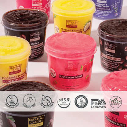 Bryan & Candy Strawberry Sugar Body Scrub - 250 gm