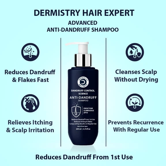Dermistry Anti-Dandruff Control Hair Serum & Shampoo - combo