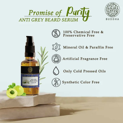 Buddha Natural Grey Beard Hair Oil Serum - 25 ml