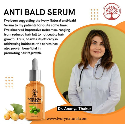 Ivory Natural Bald Serum For Baldness, Hair Thinning And Hair Fall - 55 ml