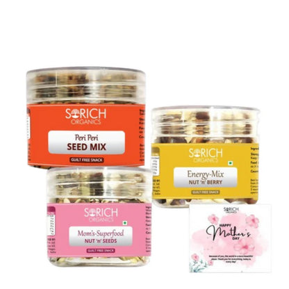 Sorich Organics Mother's Superfood Mix, Energy Mix & Peri Peri seeds mix - combo