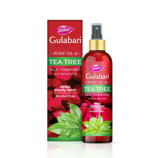 Dabur Gulabari Rose Oil & Tea Tree Face Toner Mist & Rose Water