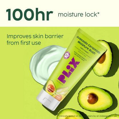 PLIX The Plant Fix Avocado 1% Ceramide Moisture Rush Barrier Repair Cream With SPF 20 - 50 gm