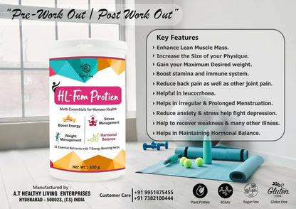 Healthy Living HL - Fem Protein Powder for Women - 300 gm