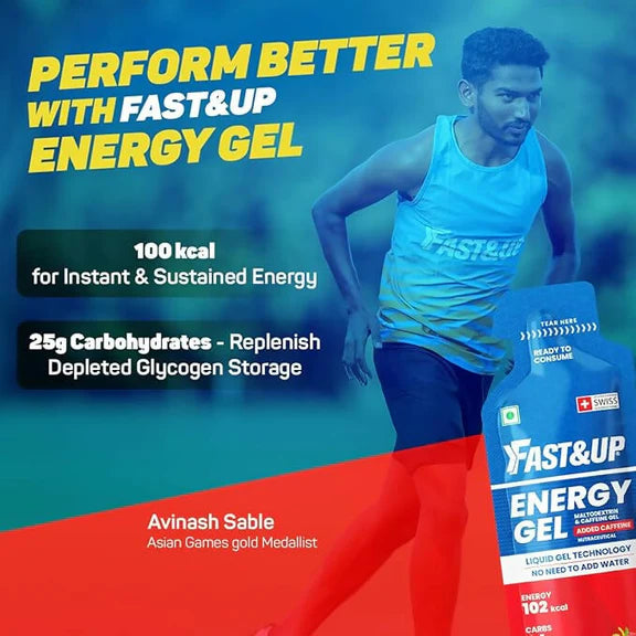 Fast&Up Energy Gel-Strawberry Banana Flavour - 39 gm - Pack of 6