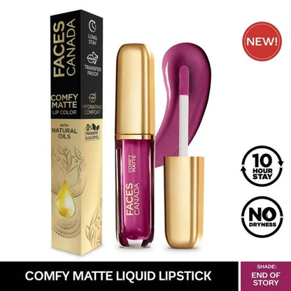 Faces Canada Comfy Matte Lip Color - End Of Story 03 - 3 ml