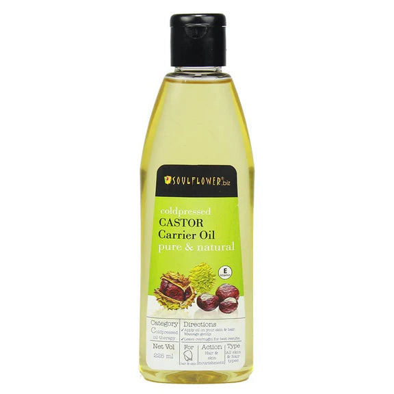 Soulflower Coldpressed Castor Carrier Oil Pure & Natural - 225 ml