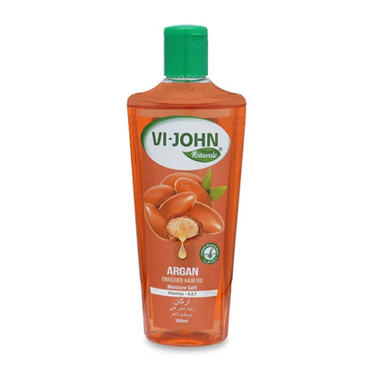 VI-JOHN Naturale Argan Enriched Hair Oil Moisture & Soft with Vitamin A.E & F - 300 ml
