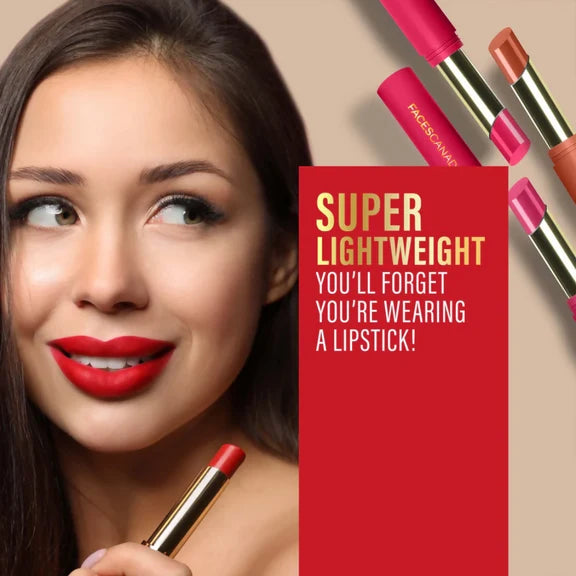 Faces Canada 3 in 1 LongStay Matte Lipstick - Haute Plum 08 - 2 gm
