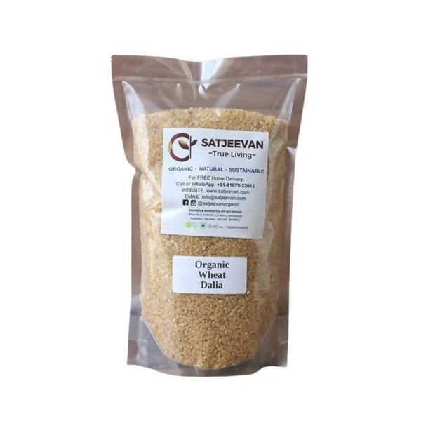 Satjeevan Organic Wheat Dalia Thuli - 500 gm
