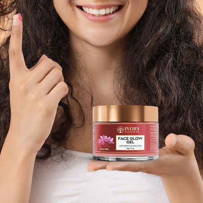 Ivory Natural Face Glow Gel For Instant Glow And Timeless Radiance, Achieve Glowing And Shiny Face - 50 gm