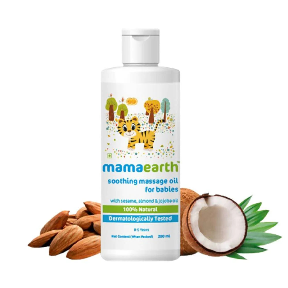 Mamaearth Soothing Massage Oil For Babies With Sesame, Almond & Jojoba Oil