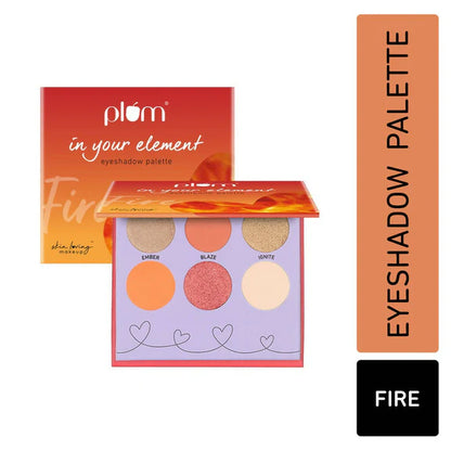 Plum In Your Element Eyeshadow Palette Easy to Blend 6-in-1 Palette 01 Fire - 10 gm