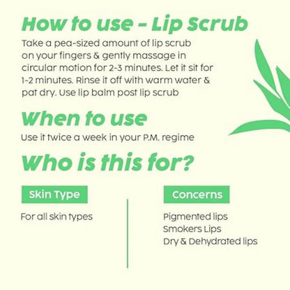 PLIX The Plant Fix 10% Vitamin C Glow Face Serum & Lip Scrub For Skin Brightening & Exfoliate Lips - combo