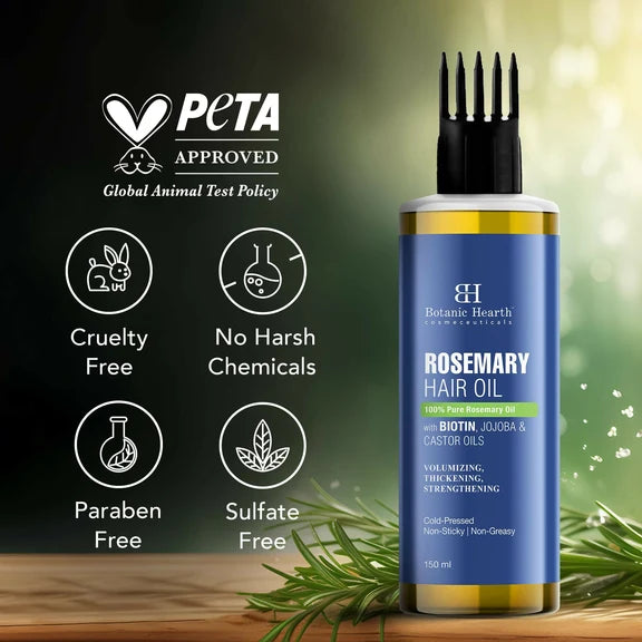 Botanic Hearth 100% Pure Rosemary Oil for Hair Growth - 150 ml