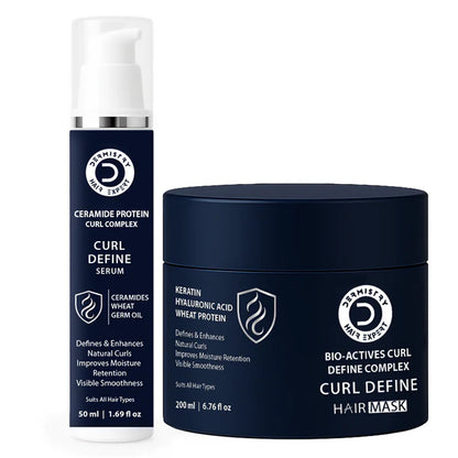 Dermistry Bio Actives Curl Define Complex Curl Defining Retention Enhancement Mask & Serum - combo